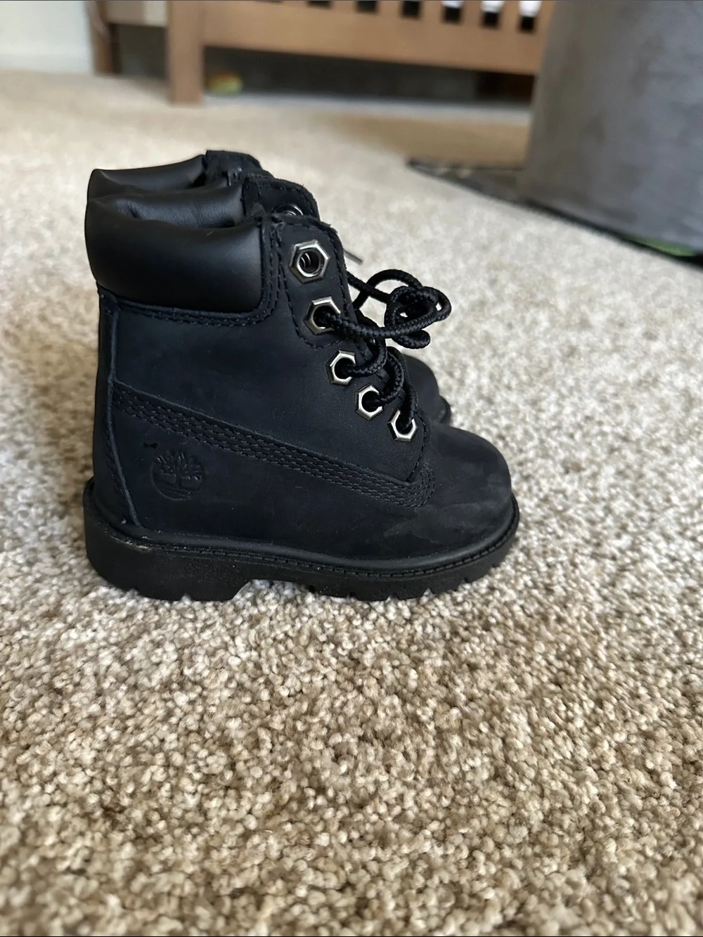 Timberland Toddlers Kids' Black Waterproof Lace-Up Boots